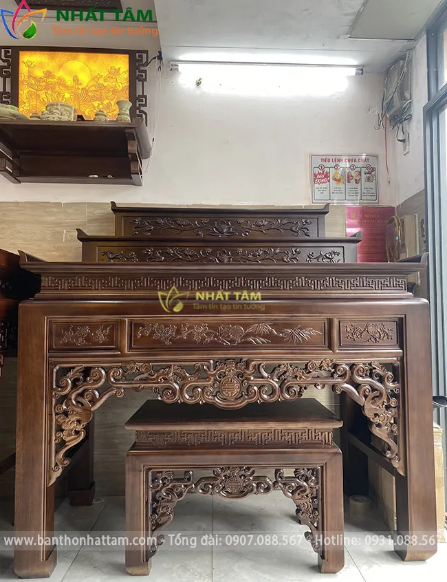 Bàn thờ tam cấp gỗ Gụ cao cấp