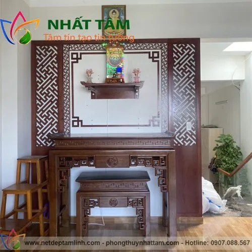 Bàn thờ gỗ Sồi