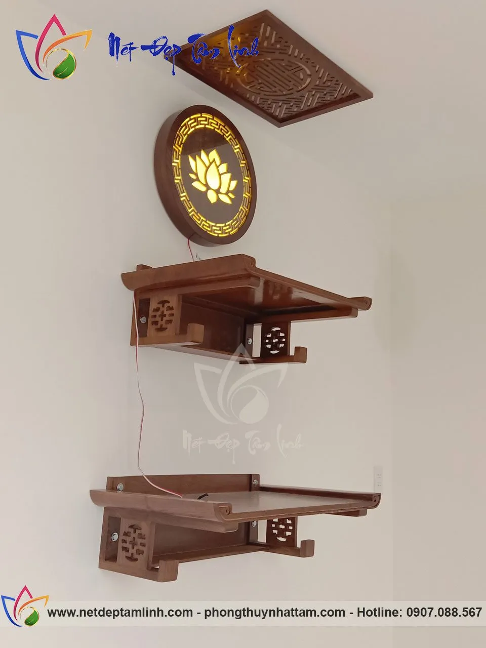 Bàn thờ treo tường 2 tầng
