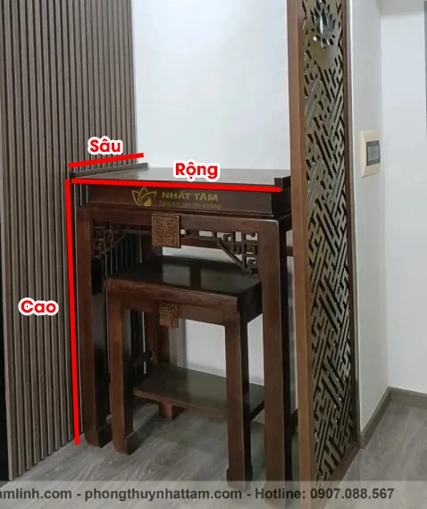 Định nghĩa Kích thước bàn thờ
