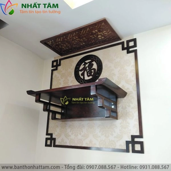 Bàn thờ treo tường cho căn hộ chung cư